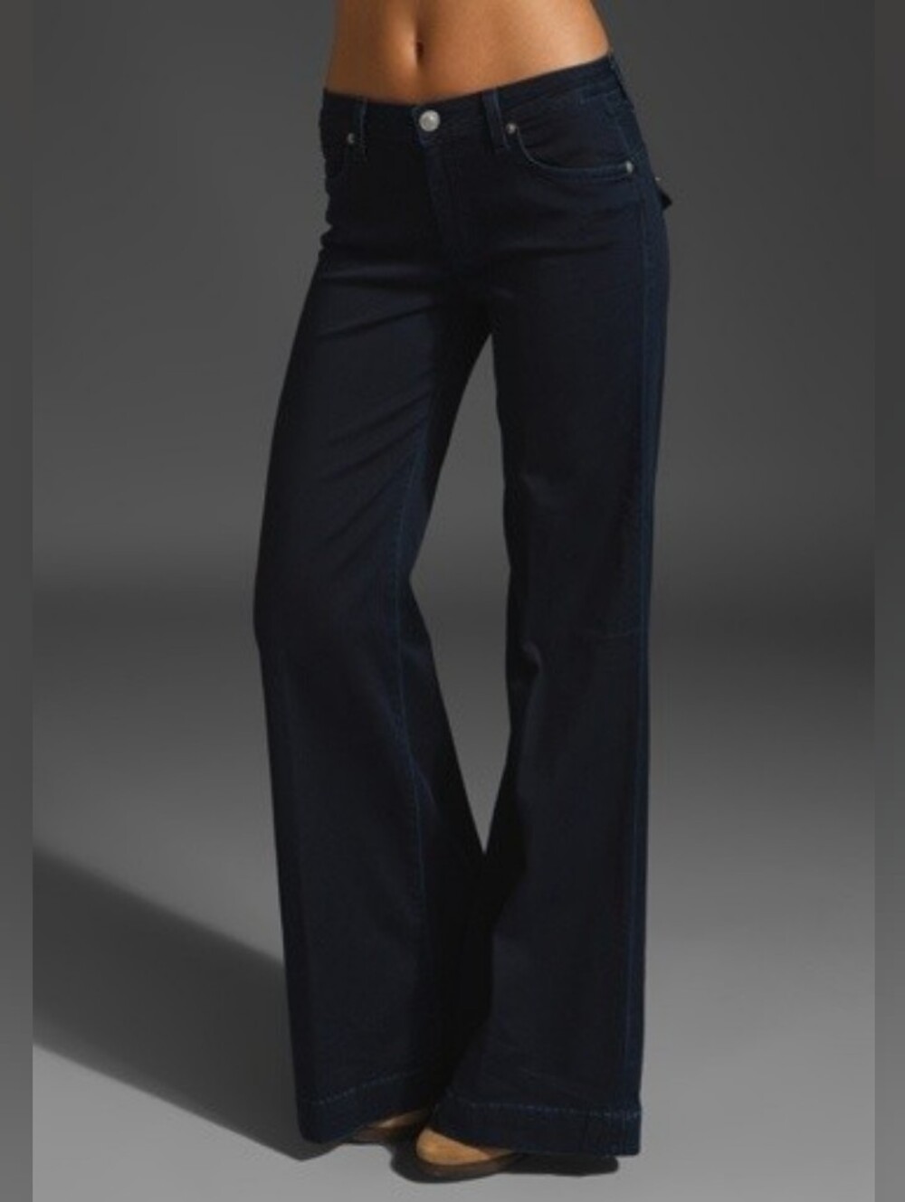 Hudson Jeans Gwen Wide Leg Jeans Dark Wash Light Denim W28 L34 Y2K